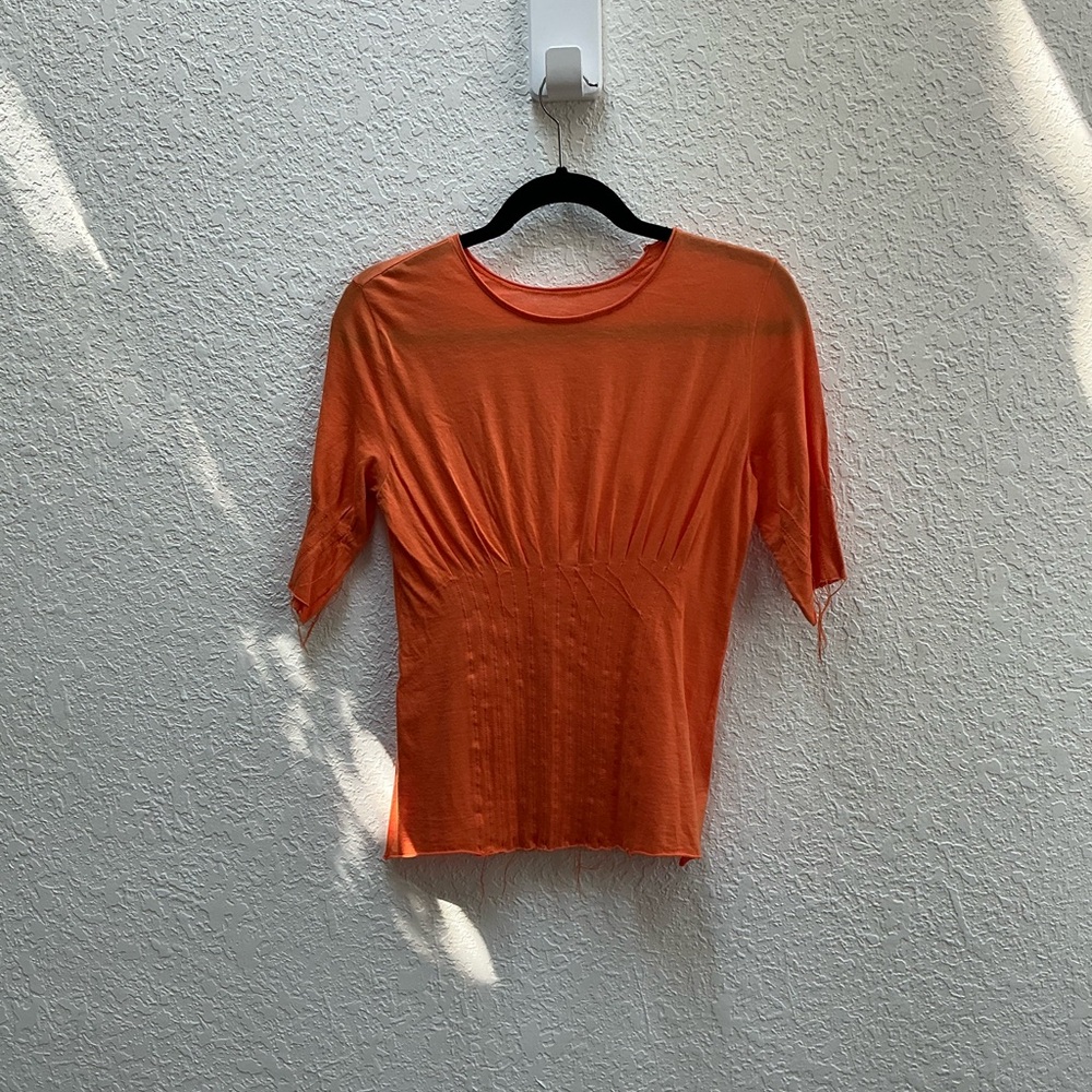 Orange Women's hand detailed cotton Top by Jarbo NYC